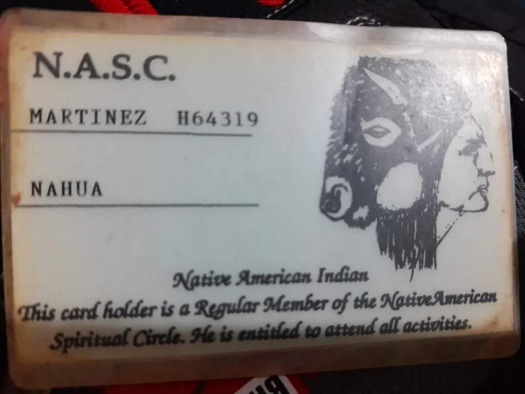 Native American Spritual Circle membership card