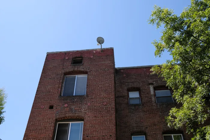 The rooftop of the Pico-Union apartment where Mike would gaze over the edge to the koi pond below.