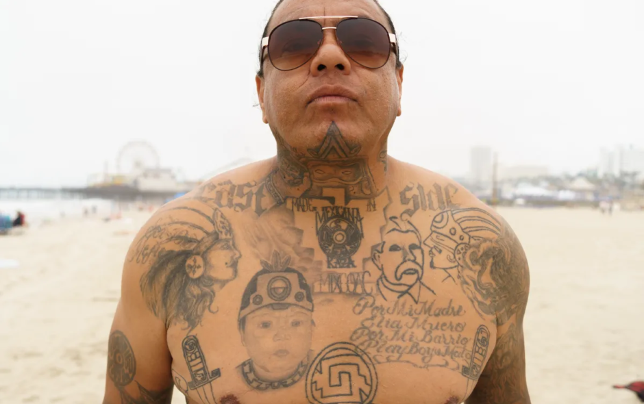 Remigio “Mike” Chavez aka Duke Loco, is photographed on Santa Monica Beach in 2022 by David William Reeve.